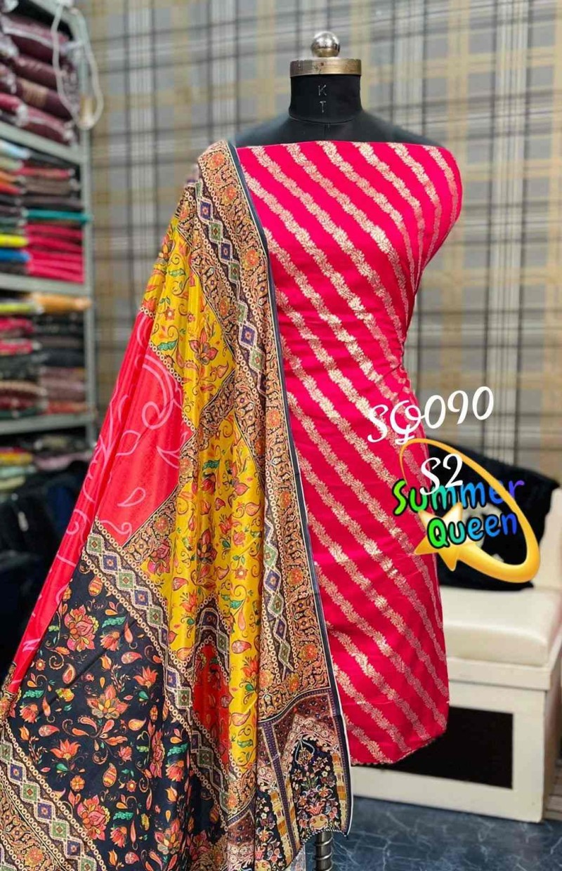 AAHANA BY GULKAYRA DESIGNER LAUNCHING JAAM SILK WITH HEAVY EMBROIDERY UNSTITCHED  SALWAR KAMEEZ COLLECTION BY ASHIRWAD ONLINE AGENCY - Ashirwad Agency
